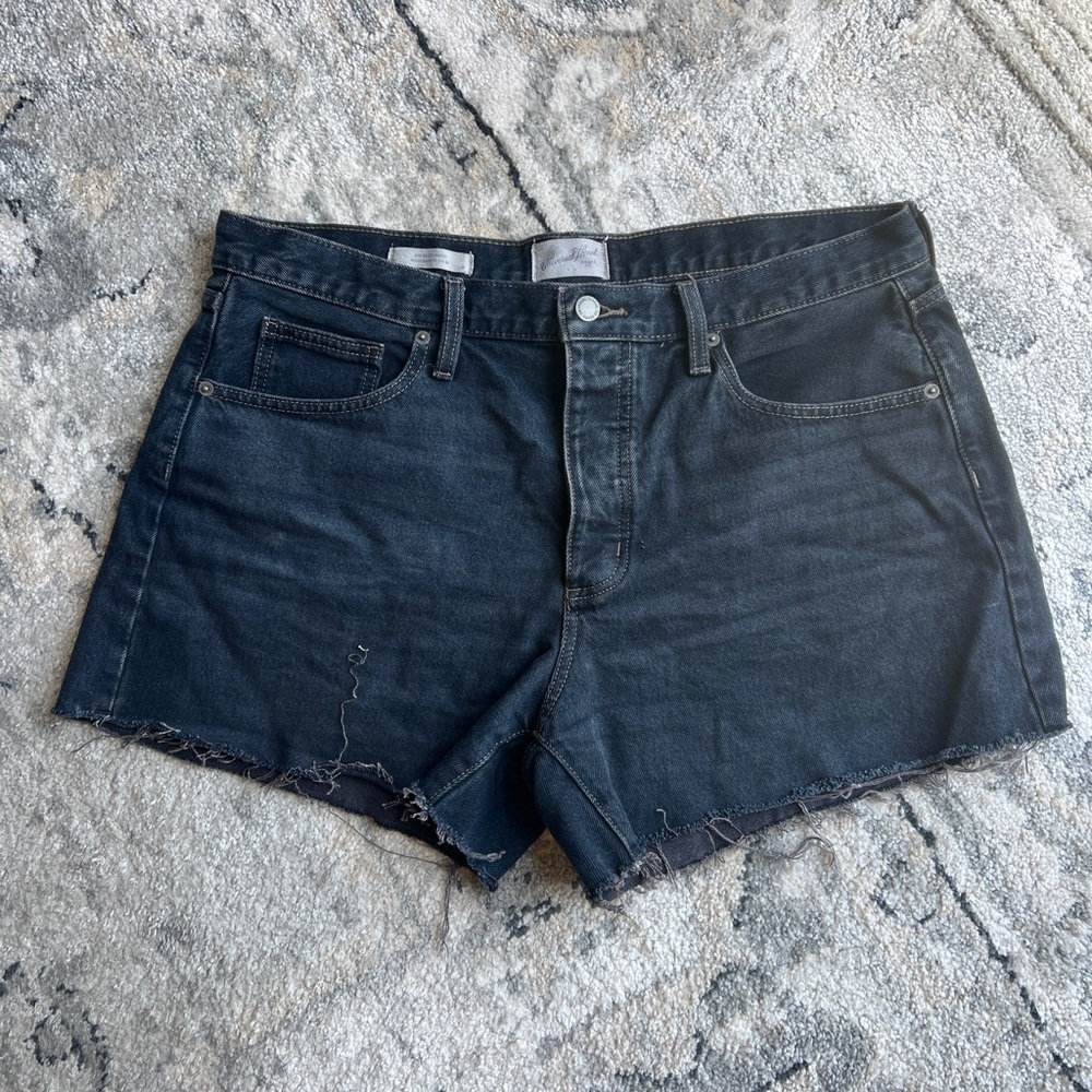 Universal Thread Black Jean Shorts Distressed Cut-Off